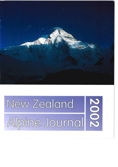 New Zealand Alpine Journal 2002 Vol 54 cover
